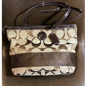 Coach Signature Stripe Tote